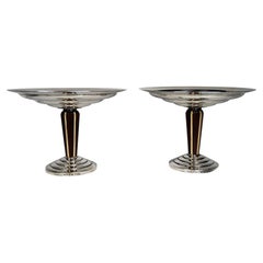 Pair of Silver Plated Art Deco Dishes