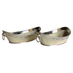 Pair of silver-plated Bread Baskets by J. Dixon & Sons, Sheffield. 19th Century