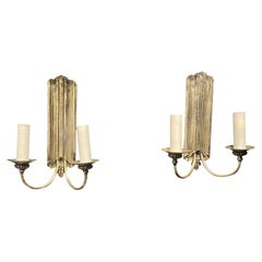 Pair of Silver Plated Caldwell Sconces, Circa 1920s