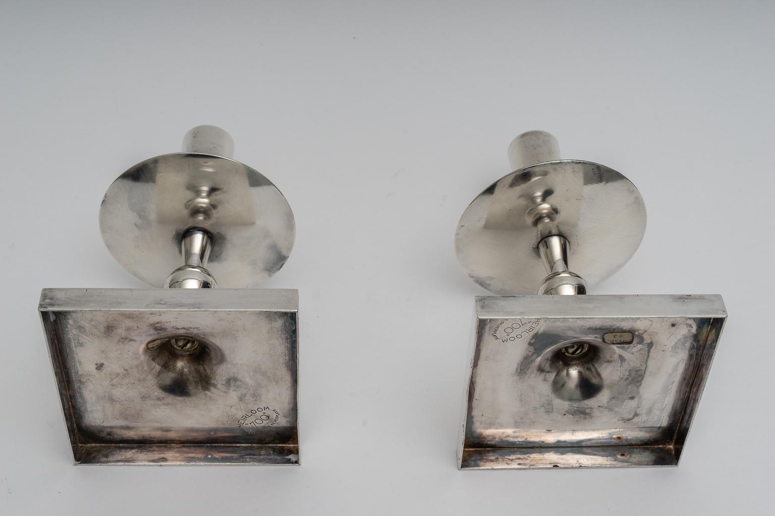 Pair of Silver Plated Candlesticks 3