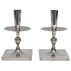Pair of Silver Plated Candlesticks