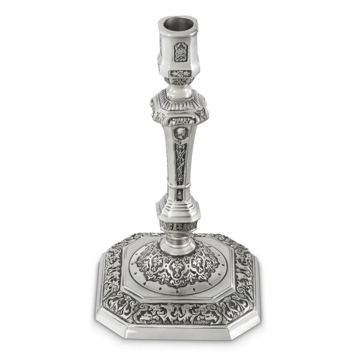 Paar versilberte Kerzenleuchter, Regency-Stil, Contemporary Work. (Moderne) im Angebot