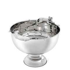 Pair of Silver-Plated Champagne Buckets with a Chic Design.