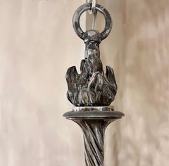 Pair of Silver Plated Chandeliers. Sold individually