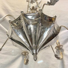 Pair of Silver Plated Chandeliers. Sold Individually