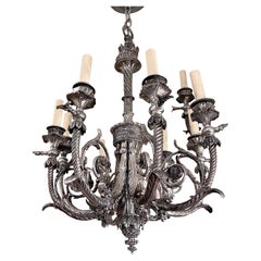 Pair of Silver Plated Chandeliers. Sold individually