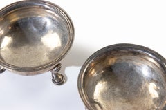 Vintage Silver-Plated Footed Salt Cellars, Italian Design, 1950s