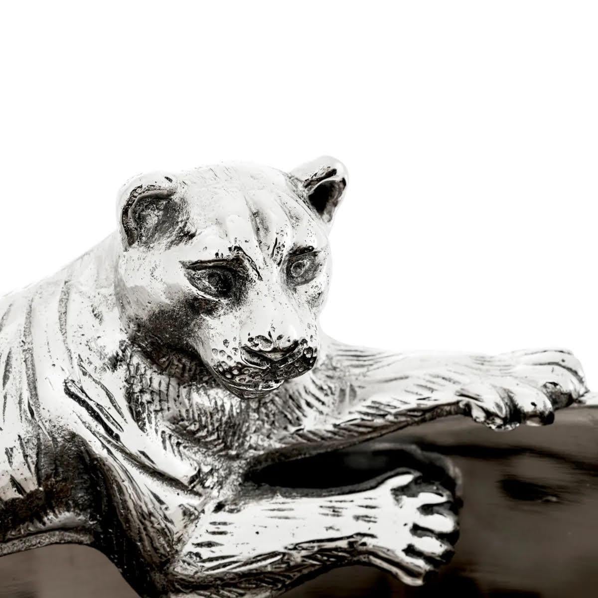 Paar versilberte Eiskübel mit Puma-Figuren. im Zustand „Neu“ im Angebot in Saint-Ouen, FR