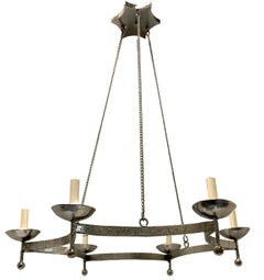 Pair of Silver Plated Italian Chandeliers, Sold Individually
