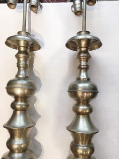 Pair of Large Candlestick Lamps