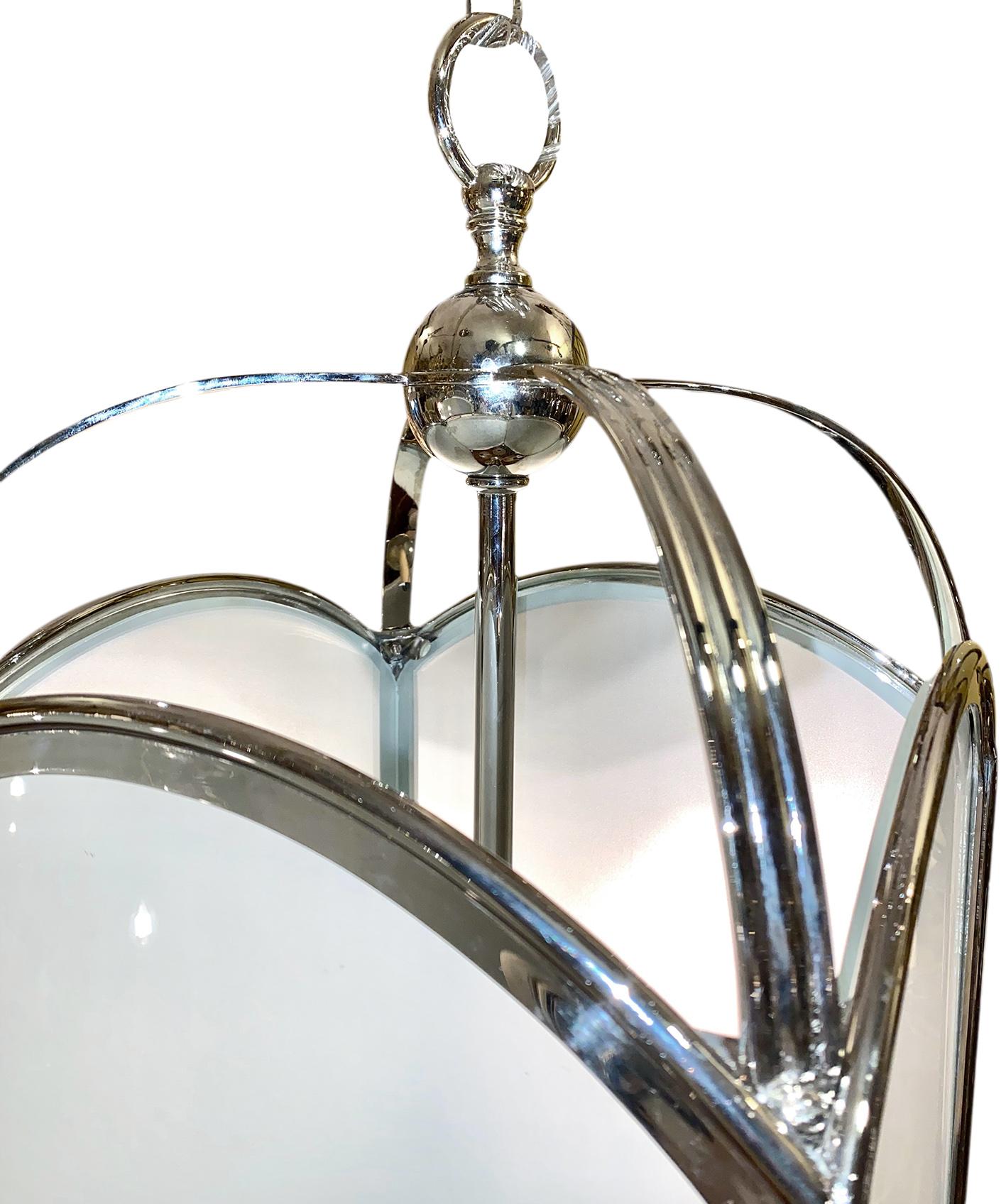 Pair of Silver Plated Lanterns, Sold Individually In Good Condition For Sale In New York, NY