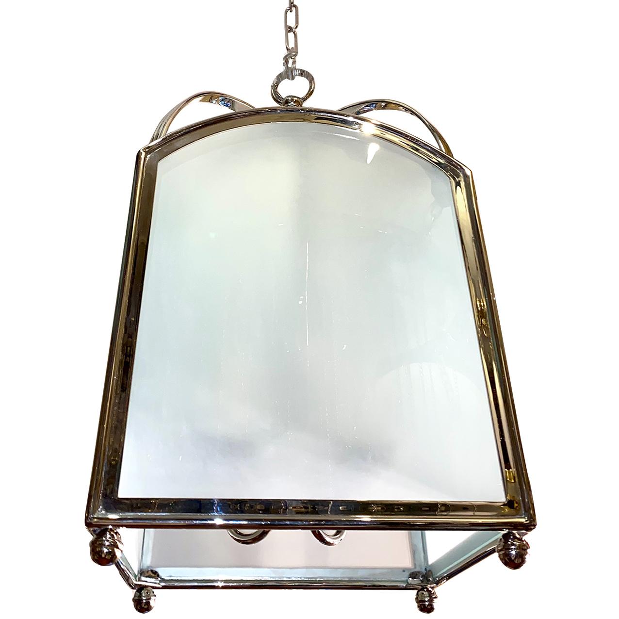 Mid-20th Century Pair of Silver Plated Lanterns, Sold Individually For Sale