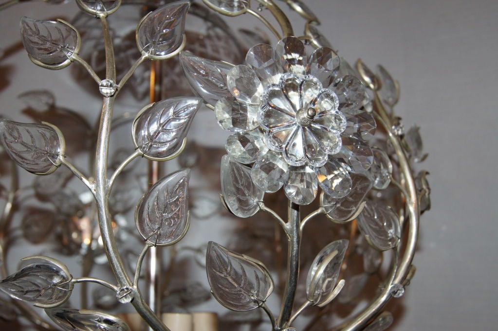 French Pair of Silver Plated Light Fixtures, Sold Individually For Sale