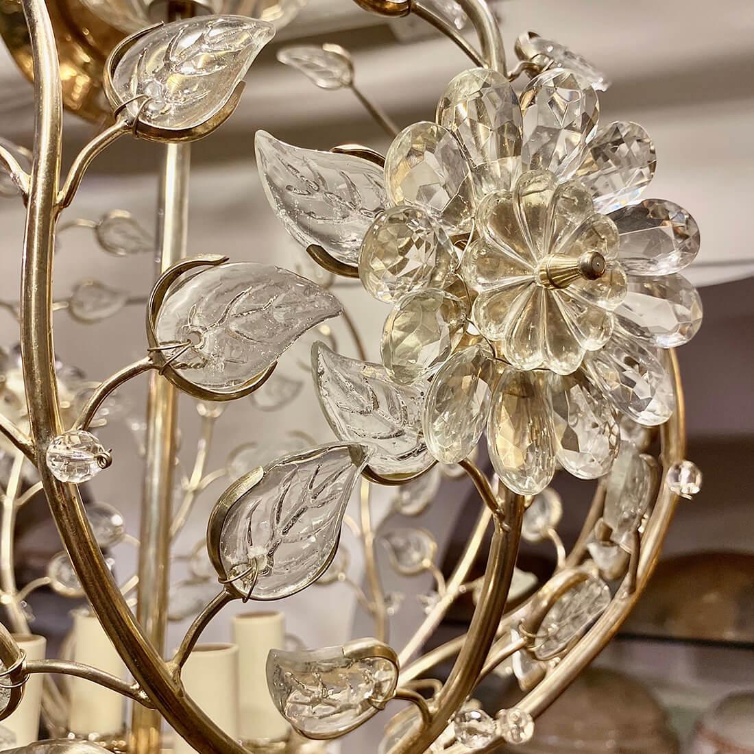 Cristallo Coppia di lampade placcate in argento, vendute singolarmente in vendita