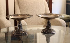 Pair of silver-plated metal cups, France, 19th century