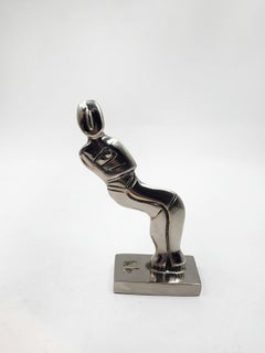 Paar versilberte Metallfiguren von Marta Minujin