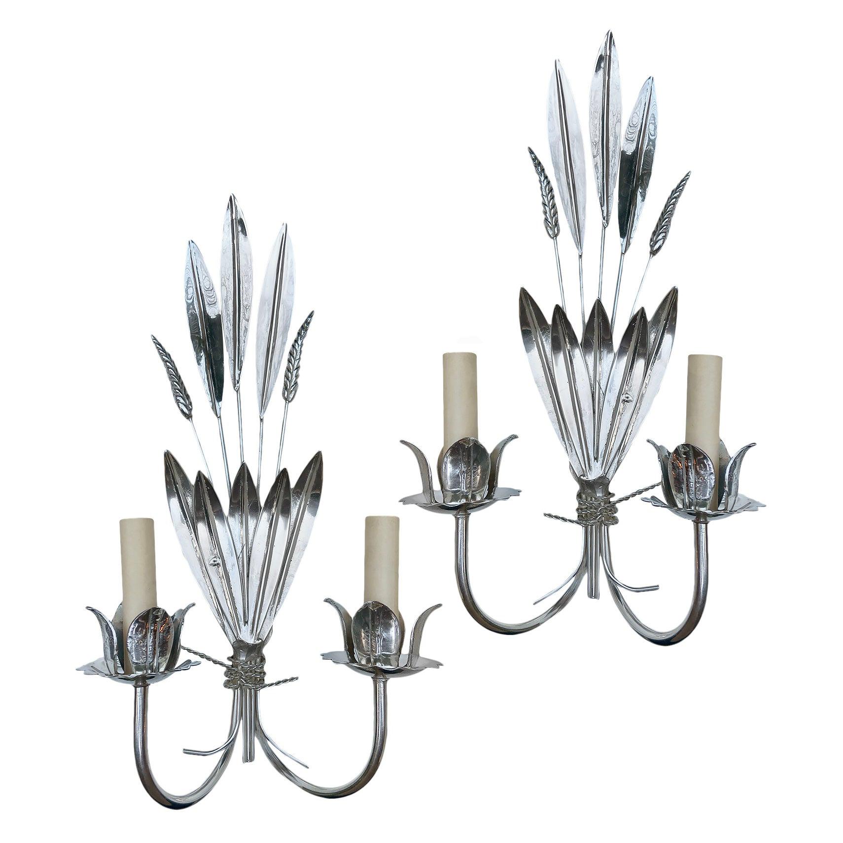 Pair of Silver Plated Sconces