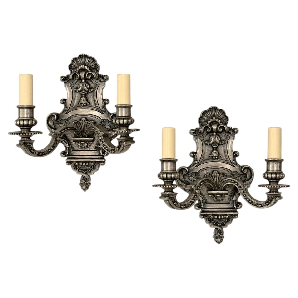 Pair of Silver Plated Sconces
