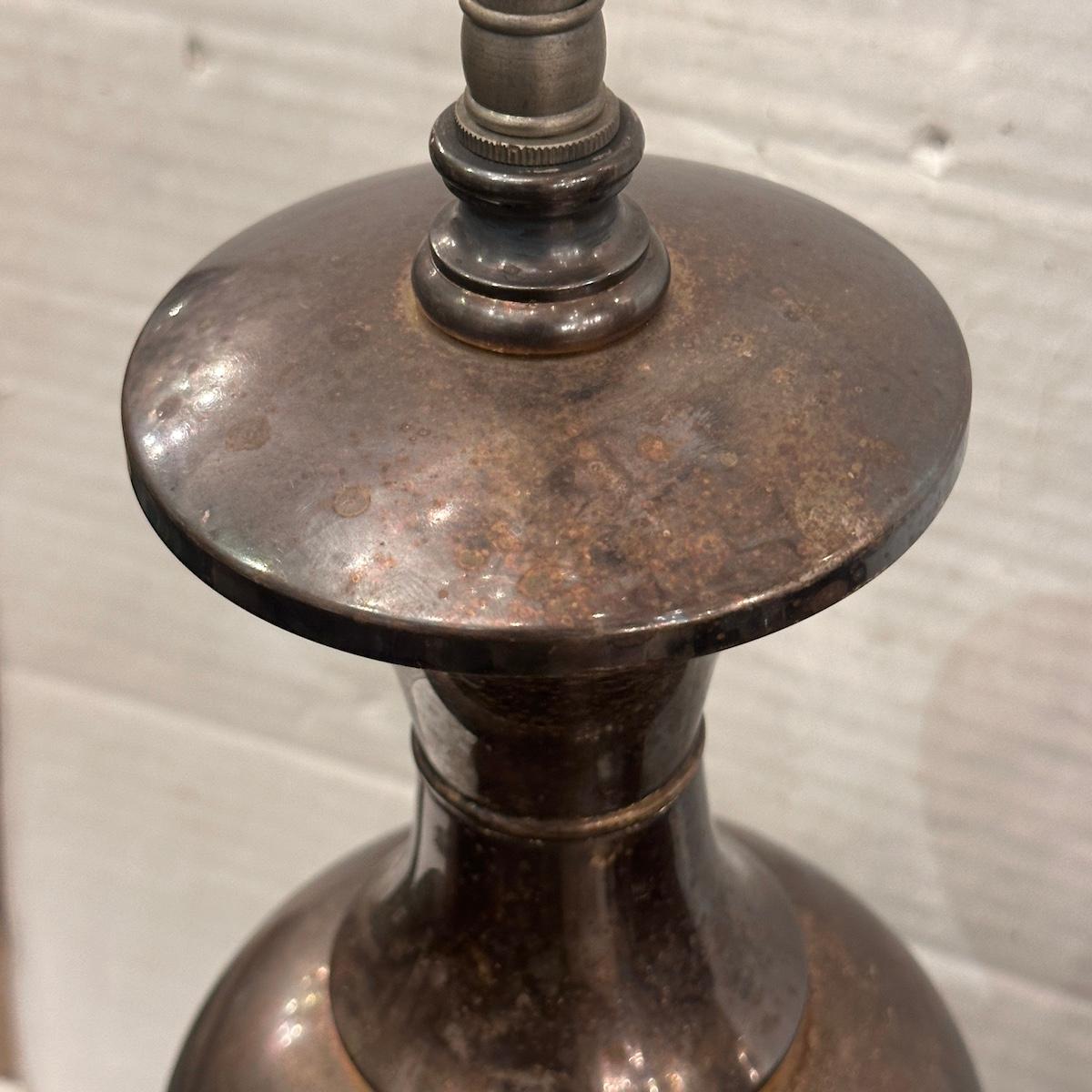 Pair of Silver Plated Table Lamps im Angebot 3