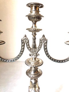 Candelabra by Elkington & Co., 1875 Silver Plated Three-Light (Pair)