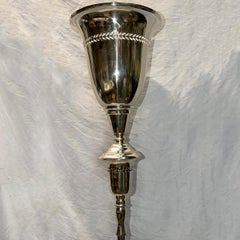 Pair of Silver Plated Torchieres