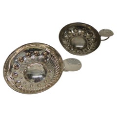 Pair of Silver Plated Vintage Tasting Wine Cups