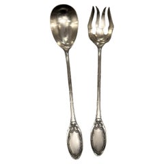 Pareja de Servidores de Ensalada de Plata - Victor Boivin, París, Finales S. XIX