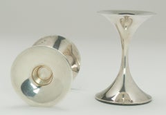 Pair of Silver “Trumpetti” Candlesticks Model TW 284, Designed by Tapio Wirkkala