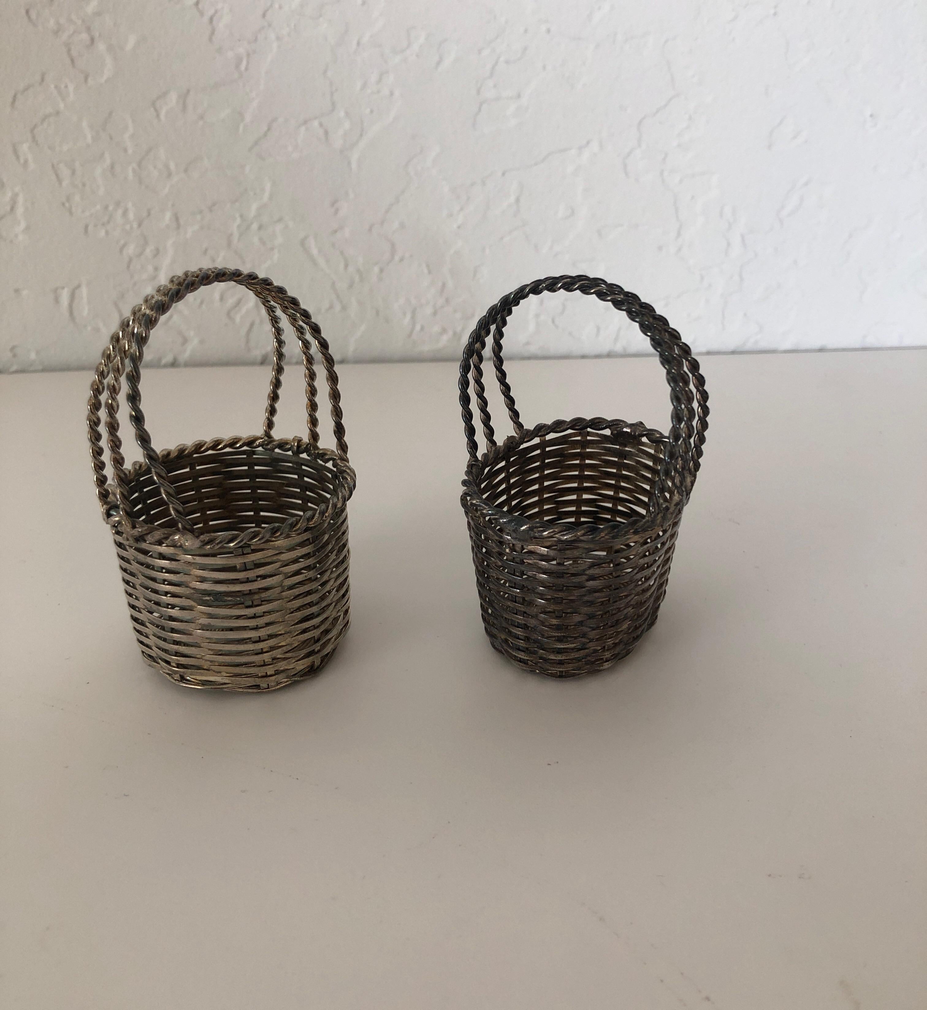 silver decorative basket