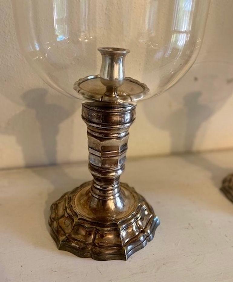 Paar Fotophoren aus versilberter Bronze, 20. Jahrhundert (Versilbert) im Angebot