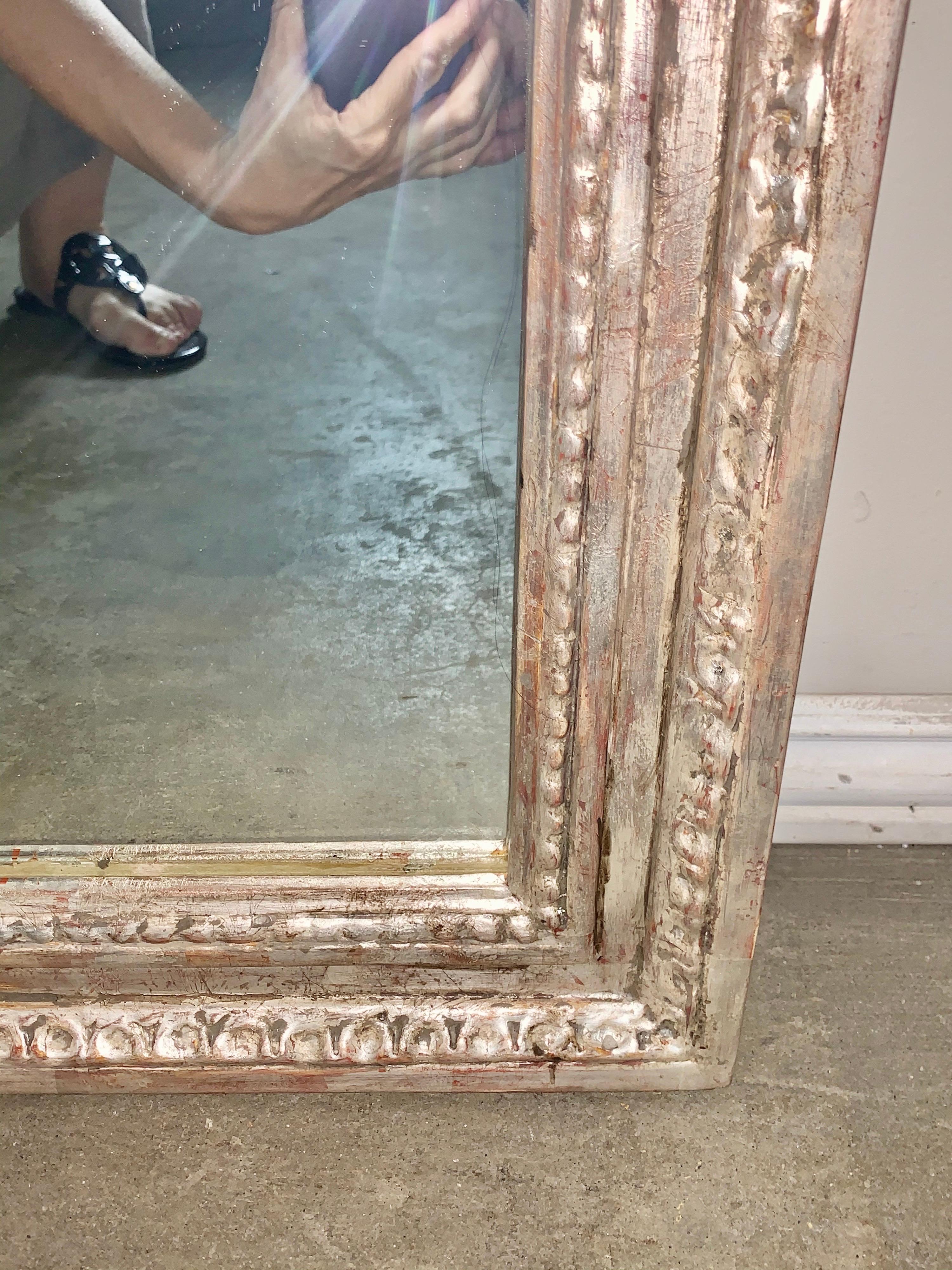 Pair of Silvered Hand Carved Mirrors by MLA 1