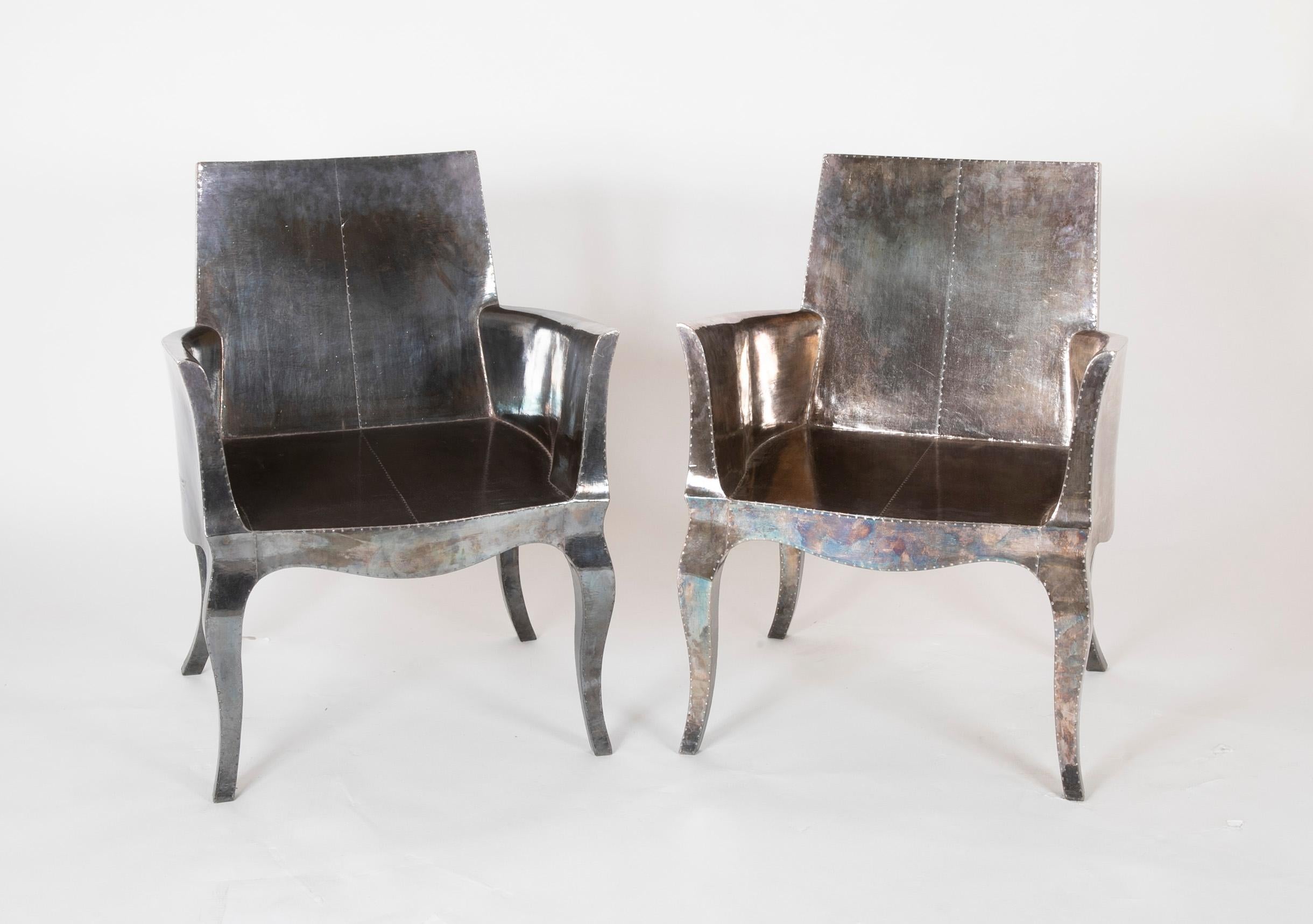 Modern Pair of Silvered 
