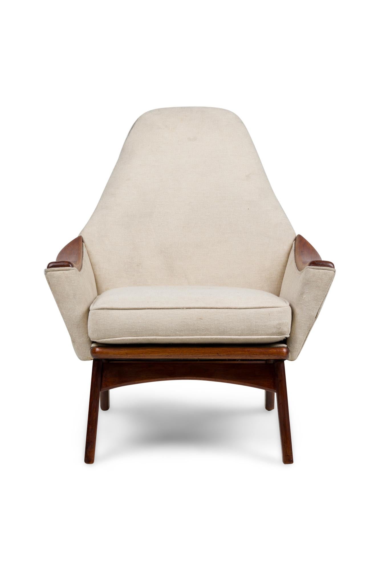 Acajou Paire de chaises longues modernes américaines similaires, Adrian Pearsall en vente