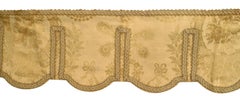 Pair of Similar English Georgian Style Gold Damask Drapery Valances