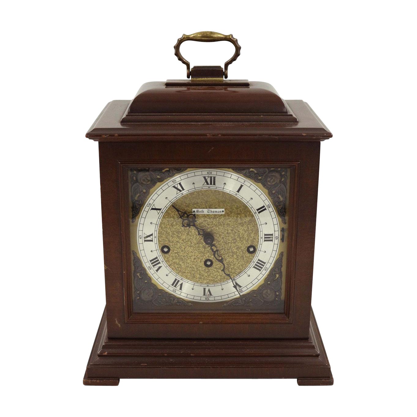 Pair of Similar English Victorian Mahogany Table Clocks For Sale