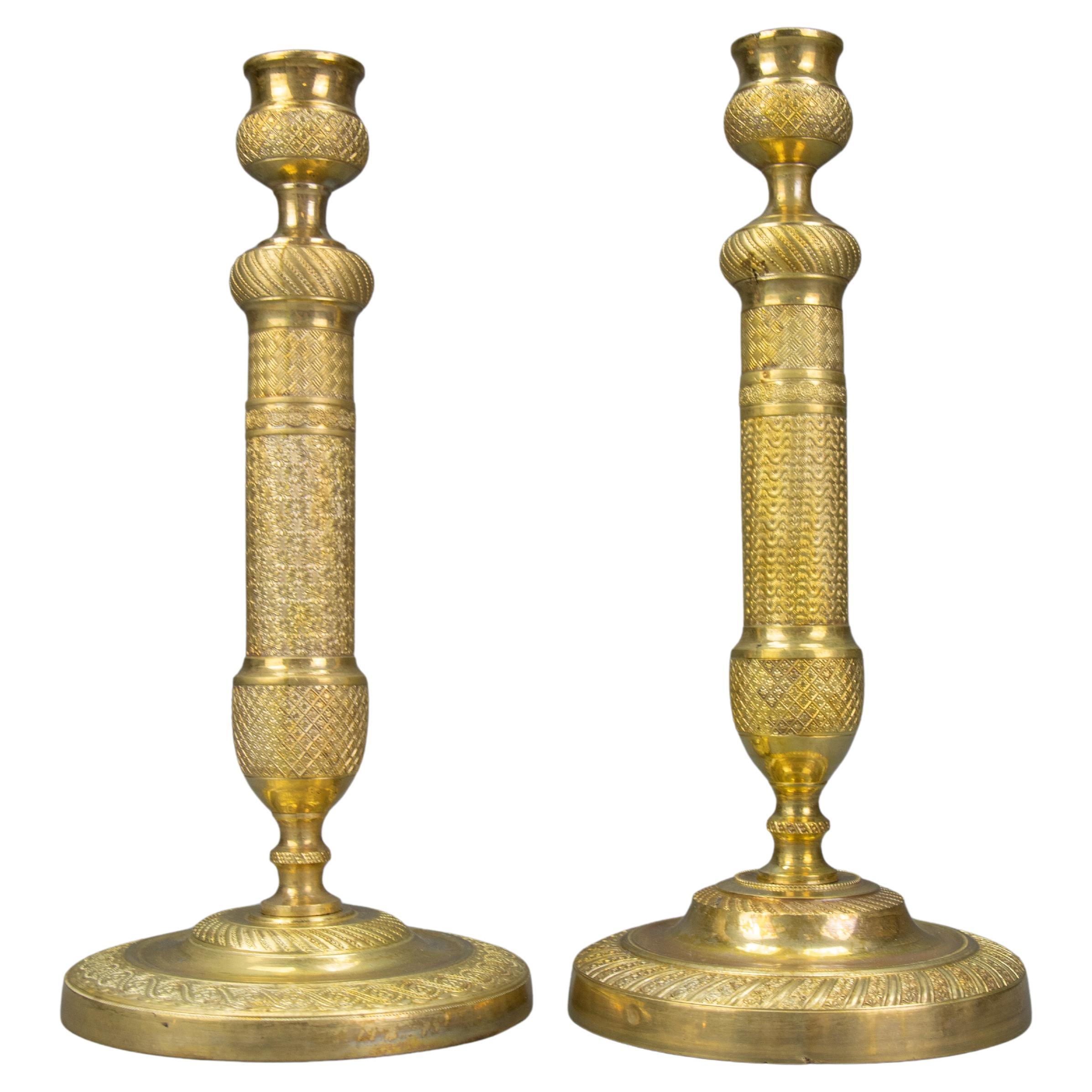 Paire de chandeliers français de style Louis XVI, années 1920