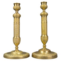 Paire de chandeliers français de style Louis XVI, années 1920