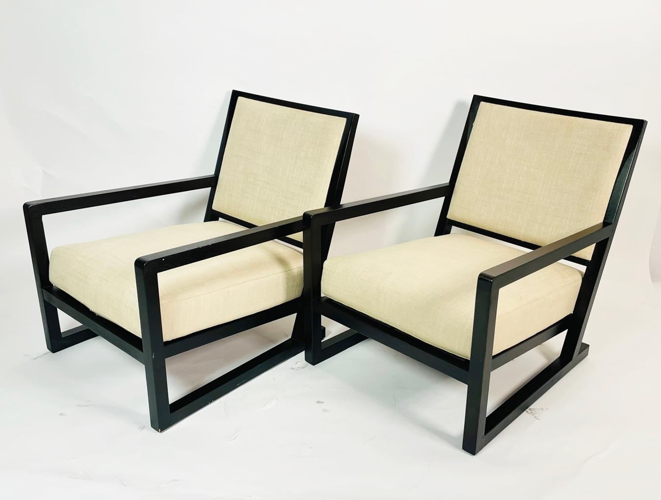 With sweeping curves, the Simon lounge chair features a simple, and effortless stance. The solid wood frame supports a down layered seat cushion.The chairs are generous in size and very comfortable.

Measurements:
30 inches high x 26 inches wide