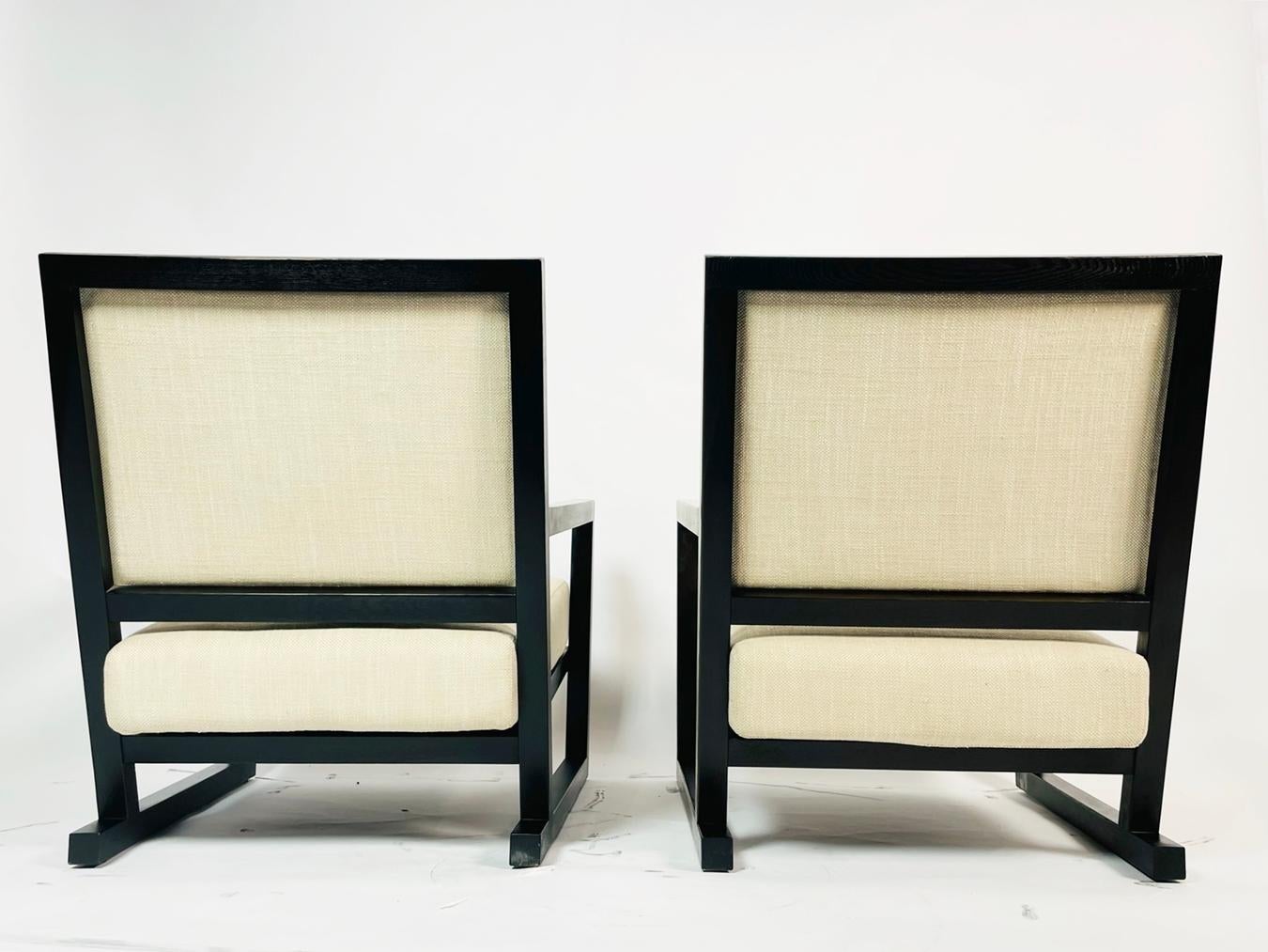 Pair of Simon Lounge Chairs by Camerich In Good Condition For Sale In Los Angeles, CA