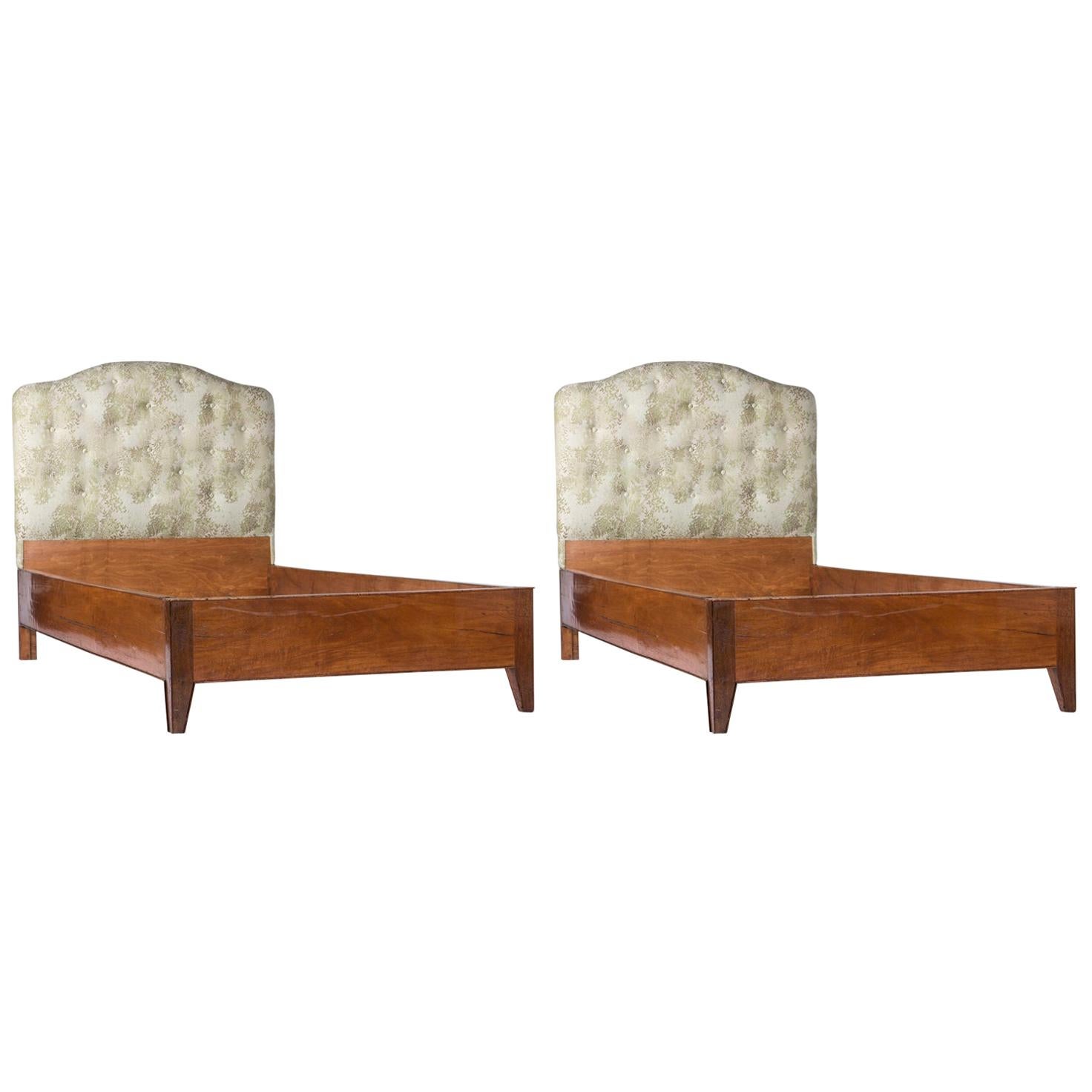 Set of Two Wood Single Beds by Gio Ponti, Italy, 1940s For Sale