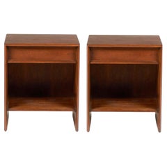 Coppia di Comodini in noce a un cassetto di T.H. Robsjohn-Gibbings per Widdicomb