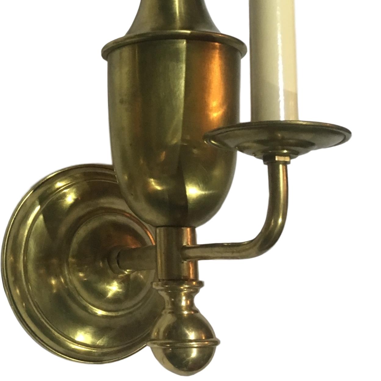 French Pair of Single Light Sconces For Sale