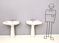 Pair of Sinks by Gio Ponti with G. Labalme, G. Pozzi and A. Rosselli, Italy