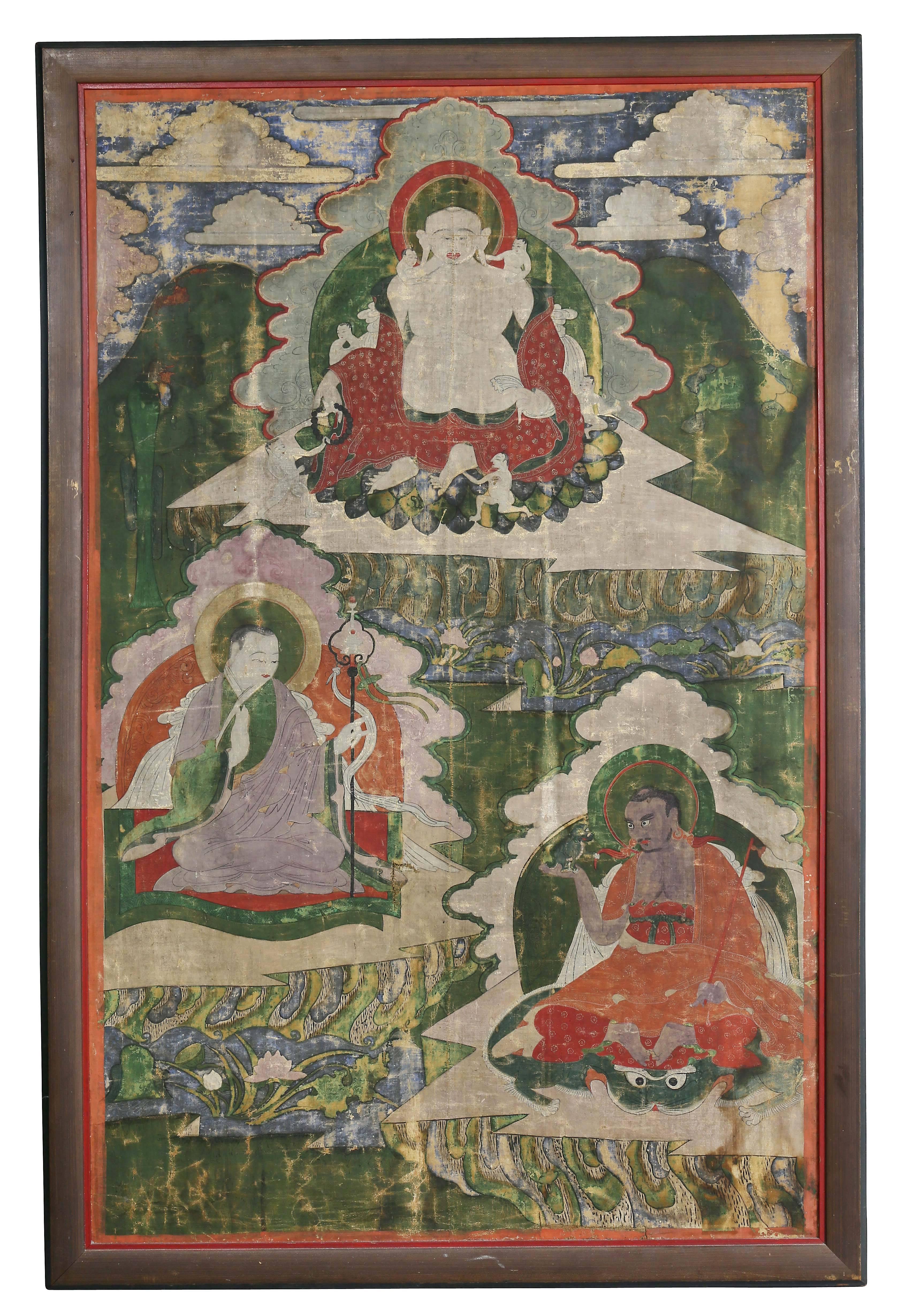 Each with Buddha’s in a green background.