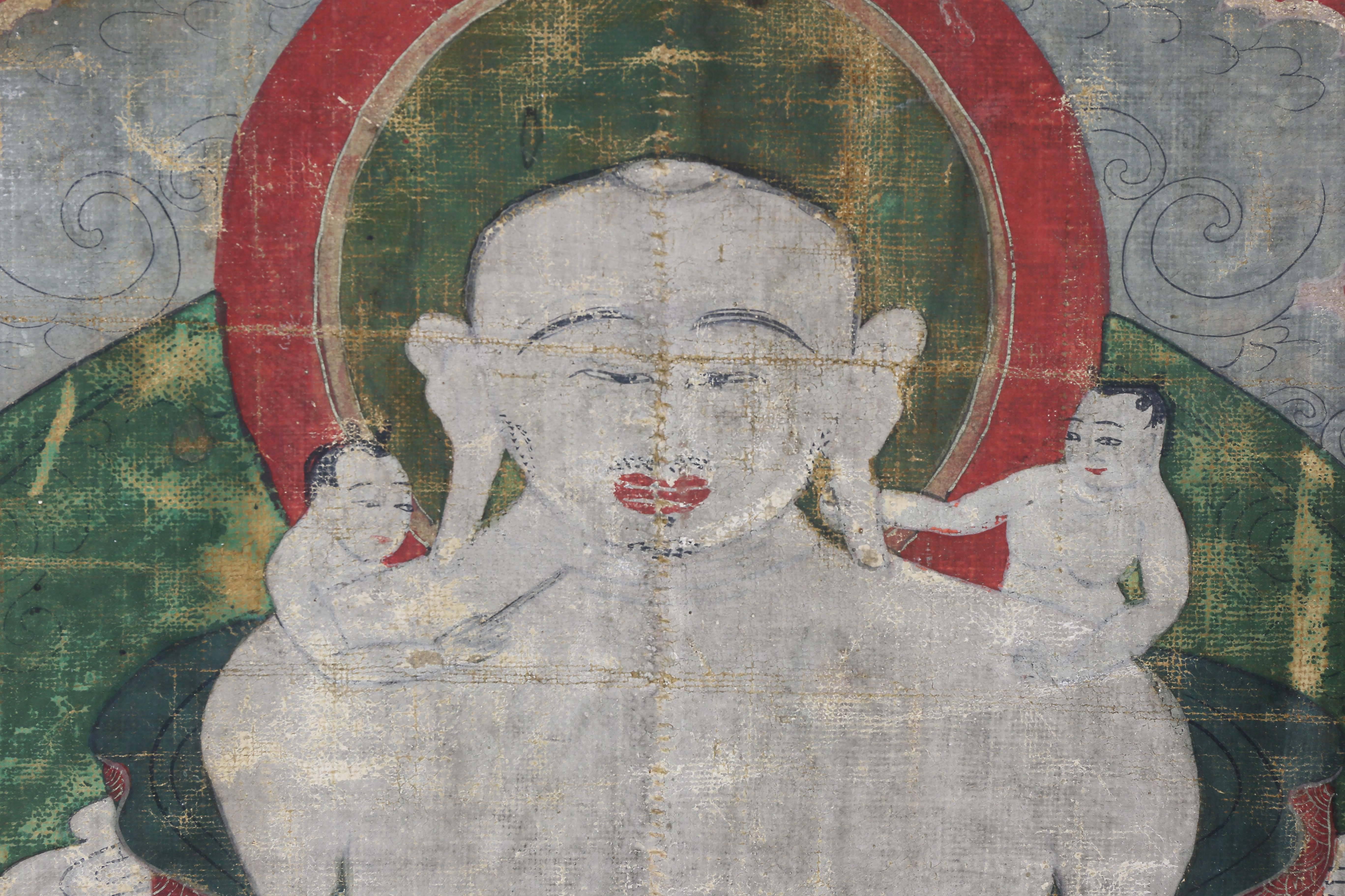 Asian Pair of Sino-Tibetan Framed Paintings