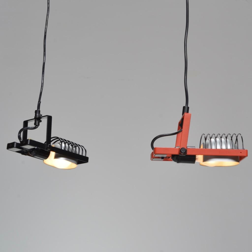 Pair of Sintesi Sospensione Cavo Hanging Lamps by Ernesto Gismondi for Artemide For Sale 1