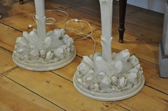 Pair of Sirmos Palm Tree Torchieres in the Manner of Serge Roche