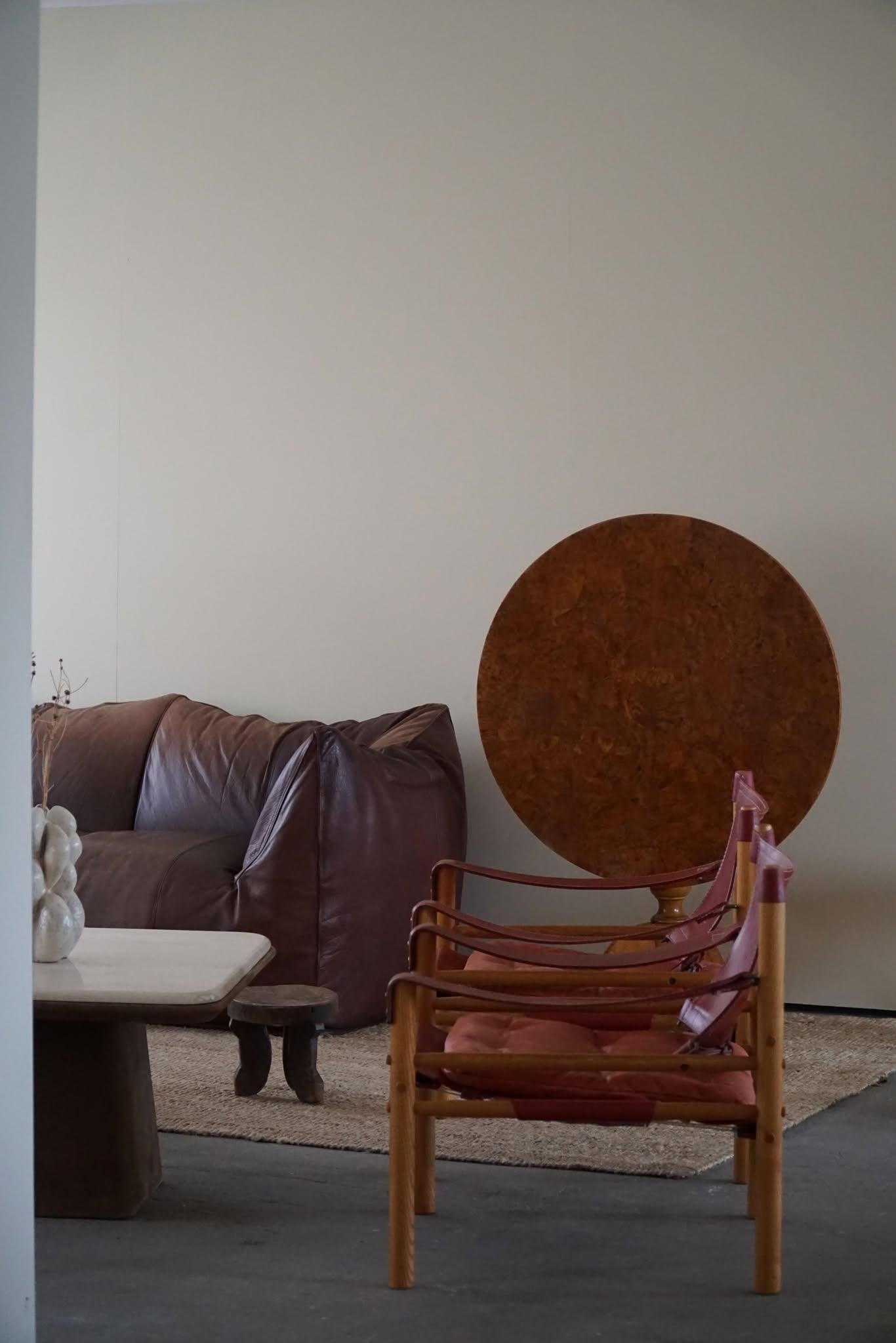 Pair of Sirocco Lounge Chairs in Ash & Leather, Arne Norell, Ab Aneby, 1960s 11