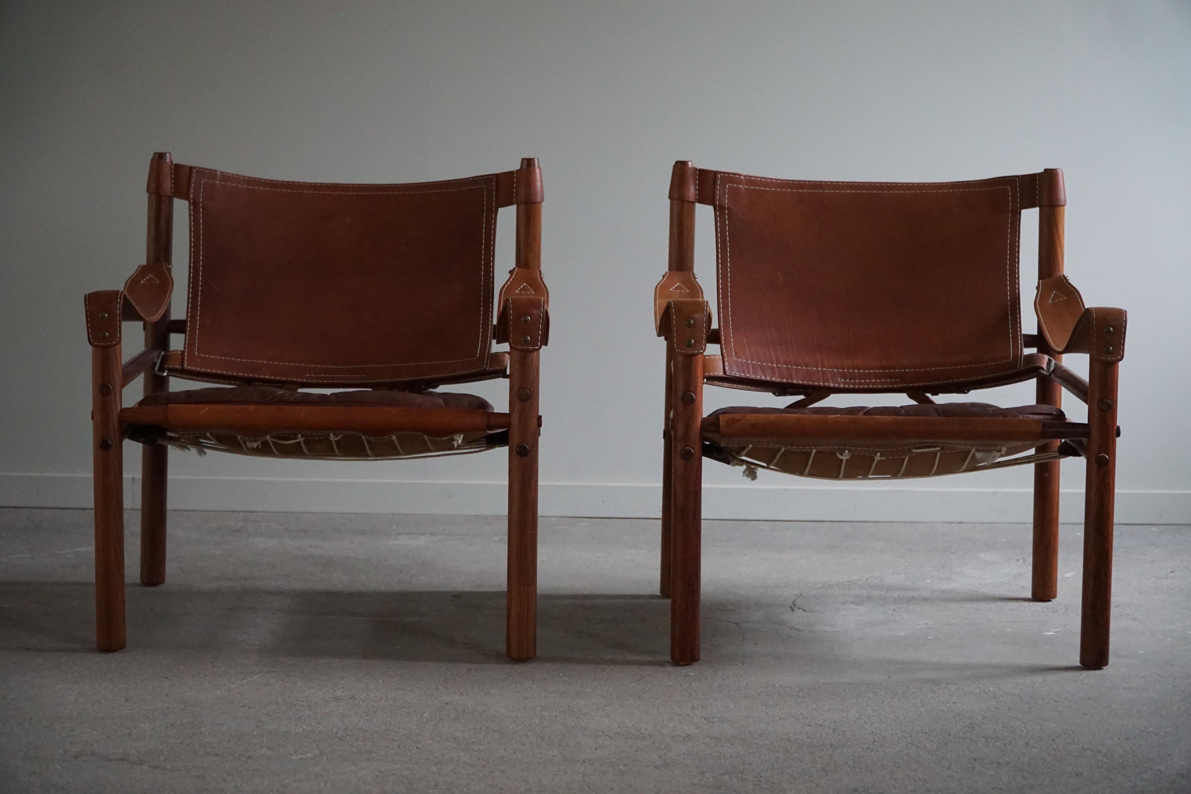 Pair of Sirocco Lounge Chairs in Rosewood, Arne Norell, Ab Aneby, 1960s 4
