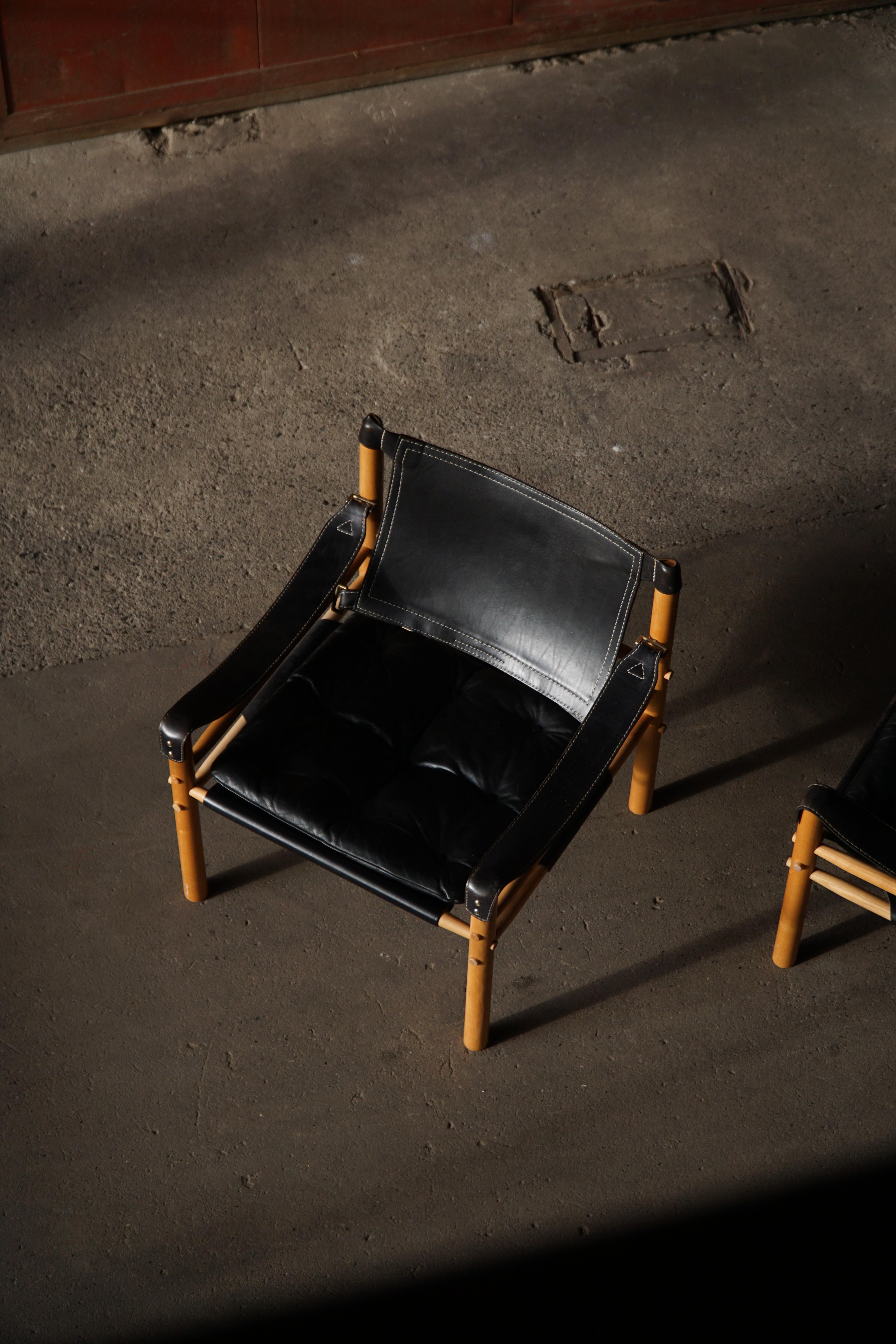 Paire de chaises Sirocco Safari par Arne Norell pour Arne Norell AB, Suède, années 1960 en vente 11